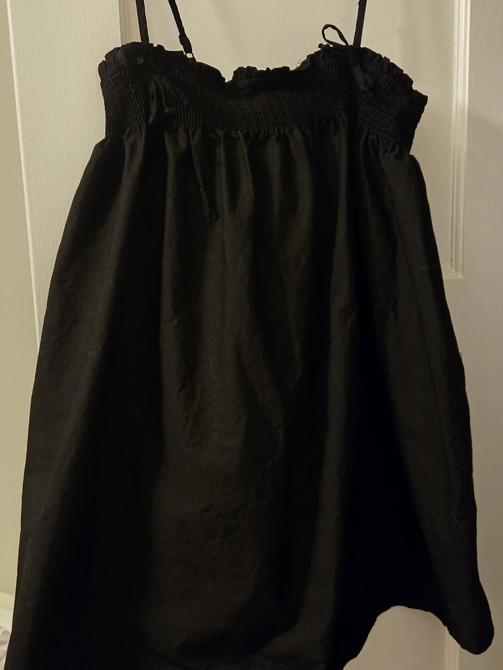 No Boundaries Black Smocked Mini Dress